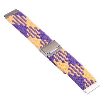 For Samsung Galaxy Watch 4 / Watch 5 20mm Nylon Braided Metal Buckle Watch Band(Purple Gold) by bashfashion