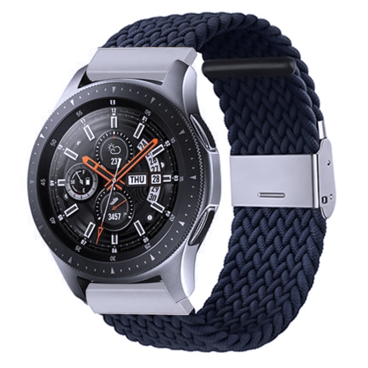 For Samsung Galaxy Watch 4 / Watch 5 20mm Nylon Braided Metal Buckle Watch Band(Dark Blue) by bashfashion