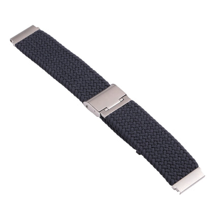 For Samsung Galaxy Watch 4 / Watch 5 20mm Nylon Braided Metal Buckle Watch Band(Dark Blue) by bashfashion