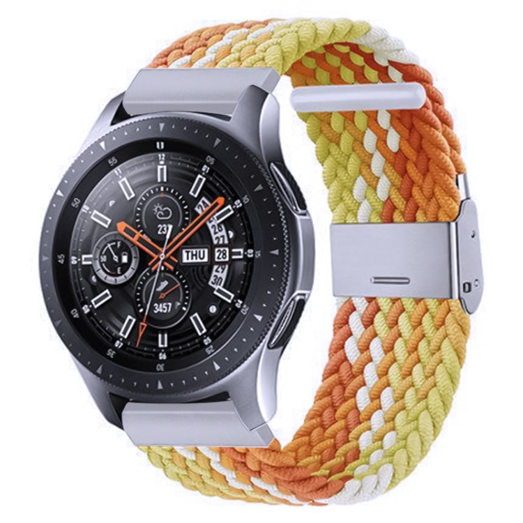 For Samsung Galaxy Watch 4 / Watch 5 20mm Nylon Braided Metal Buckle Watch Band(Orange Yellow) by bashfashion