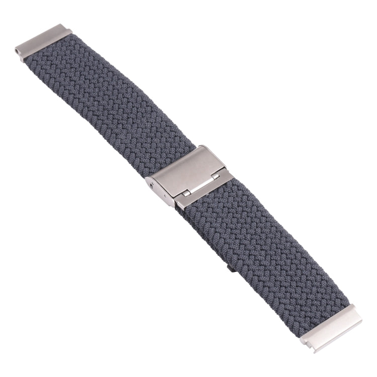 For Samsung Galaxy Watch 4 / Watch 5 20mm Nylon Braided Metal Buckle Watch Band(Charcoal) by bashfashion