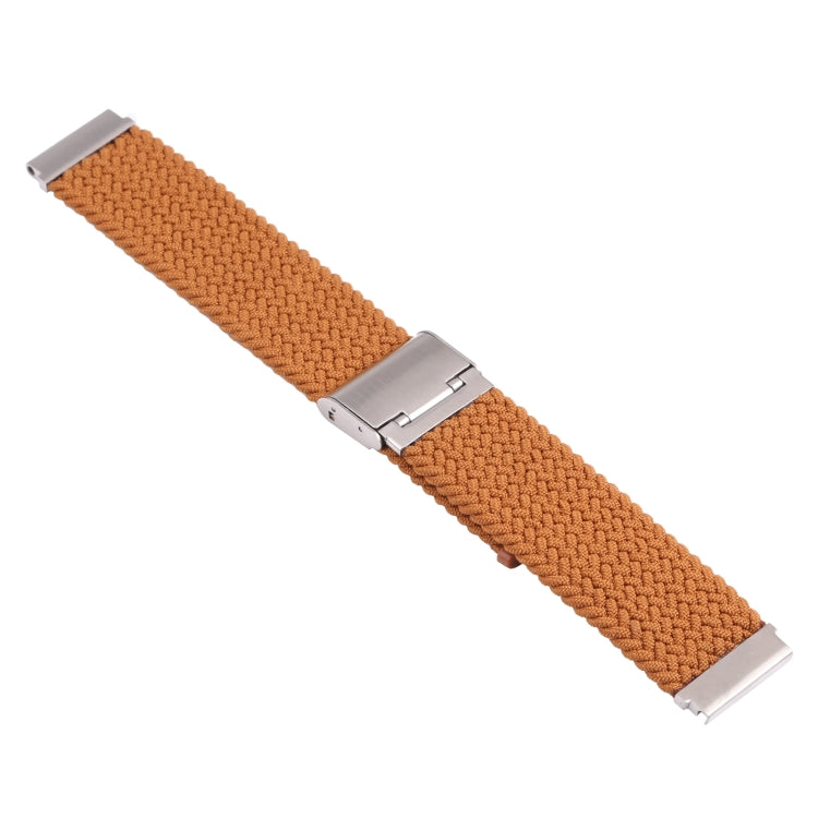 For Samsung Galaxy Watch 4 / Watch 5 20mm Nylon Braided Metal Buckle Watch Band(Coffee) by bashfashion