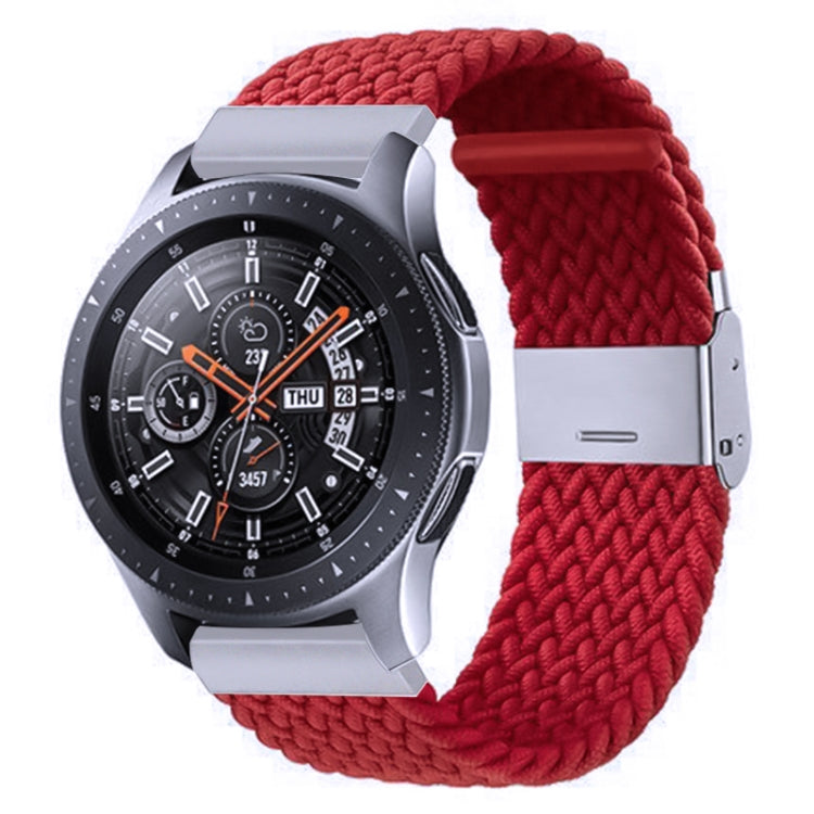 For Samsung Galaxy Watch 4 / Watch 5 20mm Nylon Braided Metal Buckle Watch Band(Red) by bashfashion