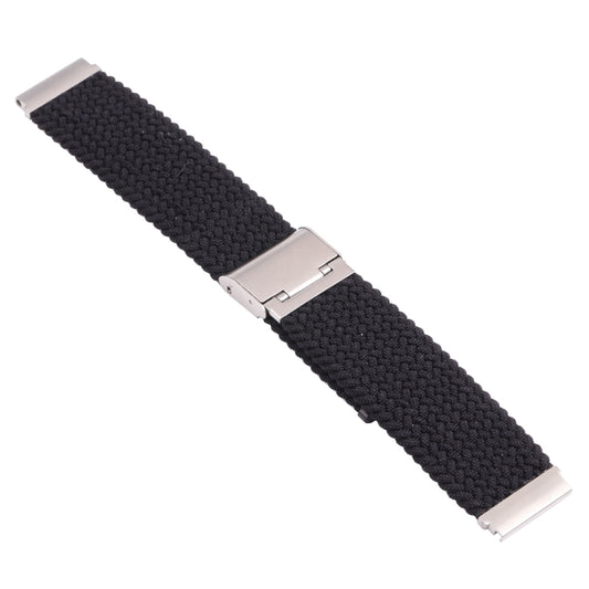 For Samsung Galaxy Watch 4 / Watch 5 20mm Nylon Braided Metal Buckle Watch Band(Black) by bashfashion