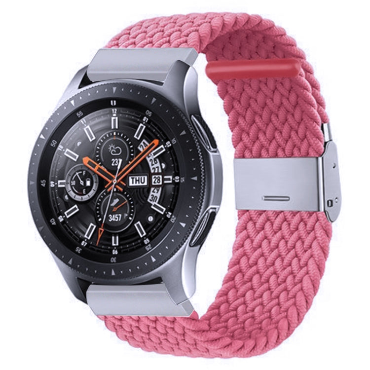 For Samsung Galaxy Watch 4 / Watch 5 20mm Nylon Braided Metal Buckle Watch Band(Pink) by bashfashion