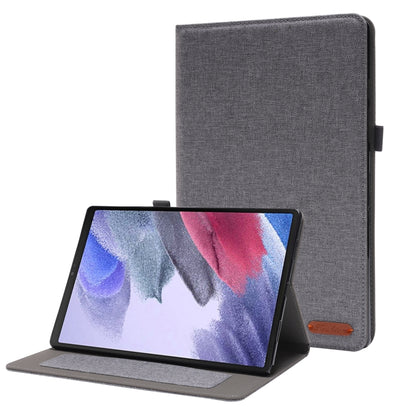 For Samsung Galaxy Tab A8 10.5 2021 Horizontal Flip Fabric PU Leather Tablet Case with Card Slots & Holder(Grey) by bashfashion