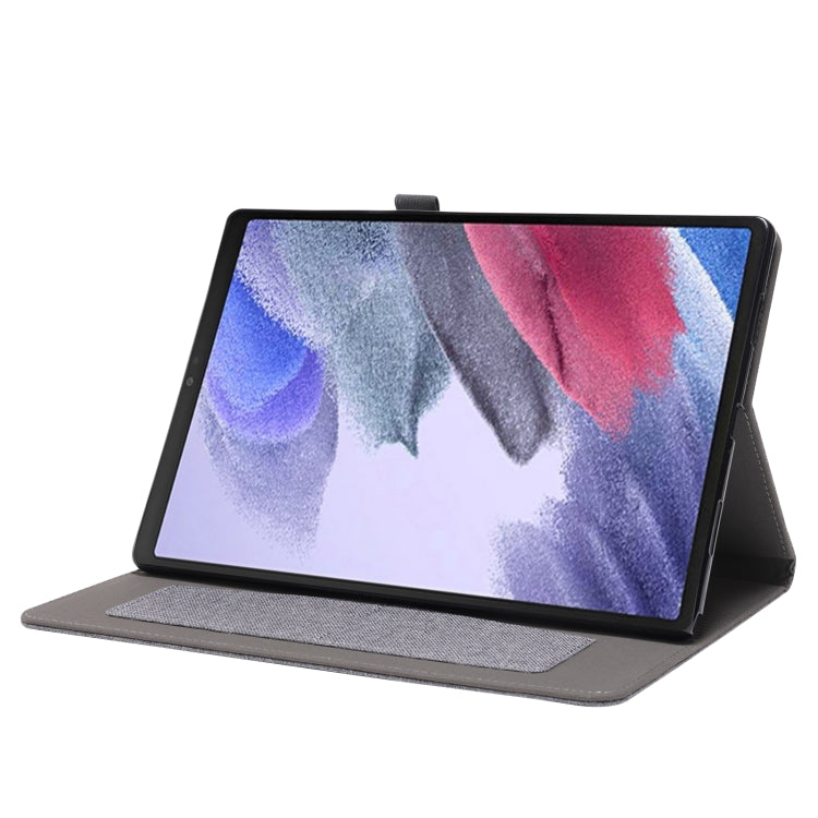 For Samsung Galaxy Tab A8 10.5 2021 Horizontal Flip Fabric PU Leather Tablet Case with Card Slots & Holder(Grey) by bashfashion