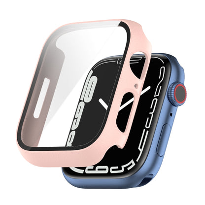 Shockproof PC Protective Case with Tempered Glass Film For Apple Watch Series 9 / 8 / 7 45mm(pink) by bashfashion