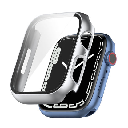 Shockproof PC Protective Case with Tempered Glass Film For Apple Watch Series 9 / 8 / 7 45mm(Silver) by bashfashion