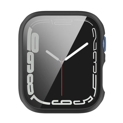 Shockproof PC Protective Case with Tempered Glass Film For Apple Watch Series 9 / 8 / 7 41mm(Silver) by bashfashion