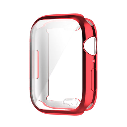 Shockproof TPU Full Protective Shell with Protective Film For Apple Watch Series 9 / 8 / 7 45mm(Red) by bashfashion