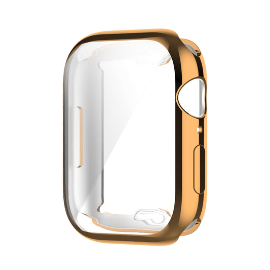 Shockproof TPU Full Protective Shell with Protective Film For Apple Watch Series 9 / 8 / 7 45mm(Rose Gold) by bashfashion