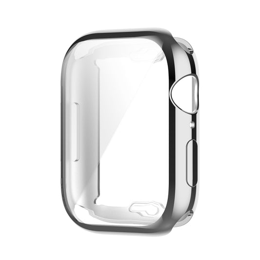 Shockproof TPU Full Protective Shell with Protective Film For Apple Watch Series 9 / 8 / 7 45mm(Silver) by bashfashion