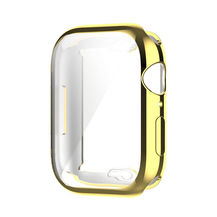 Shockproof TPU Full Protective Shell with Protective Film For Apple Watch Series 9 / 8 / 7 41mm(Gold) by bashfashion