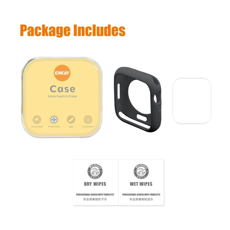 ENKAY Hat-Prince Protective TPU Watch Case + Full Coverage PET Screen Protector Film For Apple Watch Series 9 / 8 / 7 41mm(Red) by ENKAY