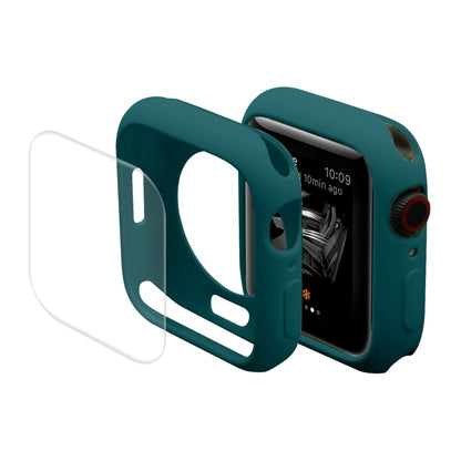 ENKAY Hat-Prince Protective TPU Watch Case + Full Coverage PET Screen Protector Film For Apple Watch Series 9 / 8 / 7 45mm(Dark Green) by ENKAY