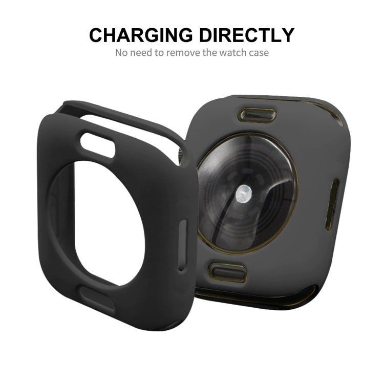 ENKAY Hat-Prince Protective TPU Watch Case + Full Coverage PET Screen Protector Film For Apple Watch Series 9 / 8 / 7 45mm(Black) by ENKAY