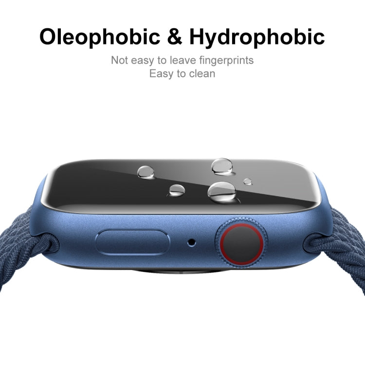 ENKAY Hat-Prince Protective TPU Watch Case + Full Coverage PET Screen Protector Film For Apple Watch Series 9 / 8 / 7 45mm(Dark Blue) by ENKAY