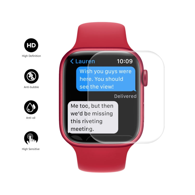 ENKAY Hat-Prince Electroplate PC Diamond Watch Case + Full Coverage Curved PET Screen Protector Film For Apple Watch Series 9 / 8 / 7 41mm(Black) by ENKAY