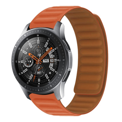 For Samsung Galaxy Gear S3 Silicone Magnetic Watch Band(Orange Red) by bashfashion
