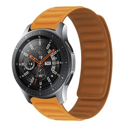 For Samsung Galaxy Live SM-R382 Silicone Magnetic Watch Band(Orange Yellow) by bashfashion