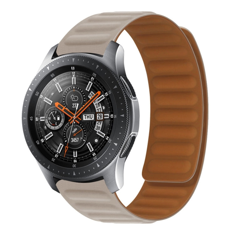 For Samsung Galaxy Live SM-R382 Silicone Magnetic Watch Band(Khaki) by bashfashion