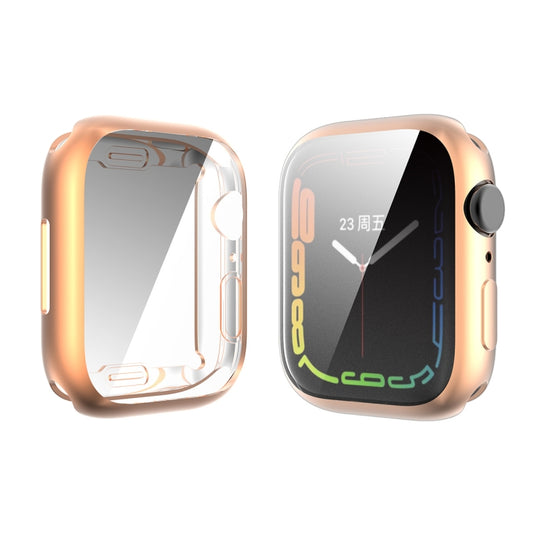 For Apple Watch Series 9 / 8 / 7 41mm ENKAY Hat-Prince Electroplated TPU Case(Rose Gold) by ENKAY