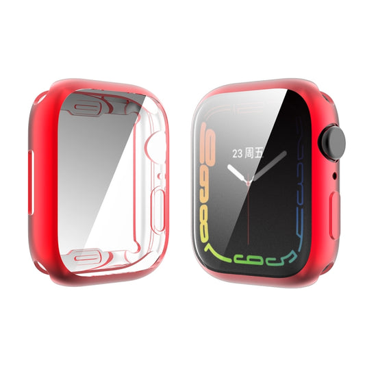 For Apple Watch Series 9 / 8 / 7 41mm ENKAY Hat-Prince Electroplated TPU Case(Red) by ENKAY