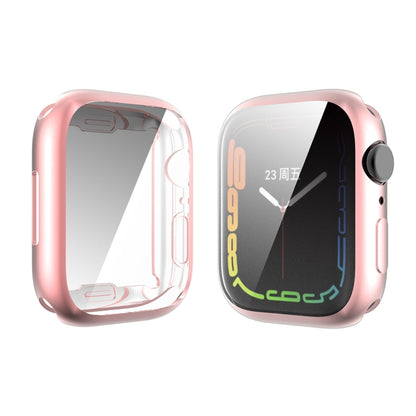 For Apple Watch Series 9 / 8 / 7 45mm ENKAY Hat-Prince Electroplated TPU Case(Pink) by ENKAY