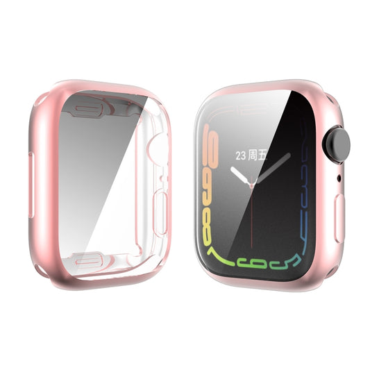 For Apple Watch Series 9 / 8 / 7 45mm ENKAY Hat-Prince Electroplated TPU Case(Pink) by ENKAY