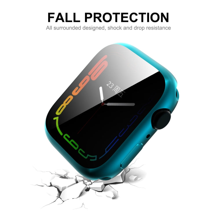 For Apple Watch Series 9 / 8 / 7 45mm ENKAY Hat-Prince Electroplated TPU Case(Cyan) by ENKAY