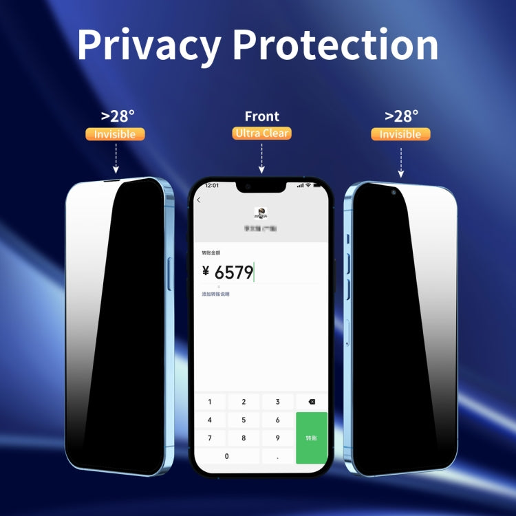 For iPhone 12 mini ENKAY Quick Stick Anti-peeping Tempered Glass Film by ENKAY