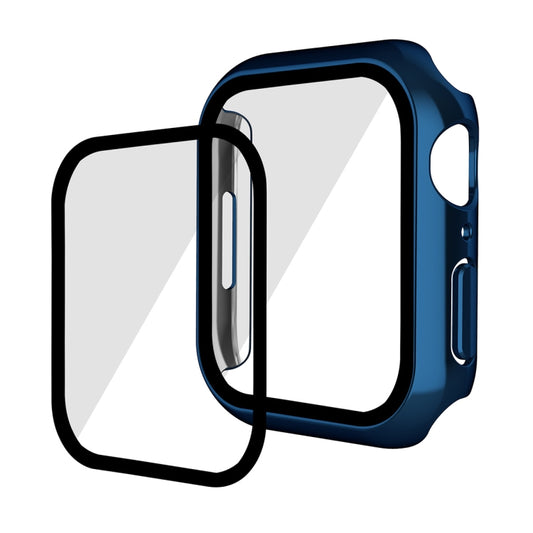 For Apple Watch Series 9 / 8 / 7 41mm ENKAY Hat-Prince 2 in 1 PC Frame + 9H Tempered Glass Case(Royal Blue) by ENKAY