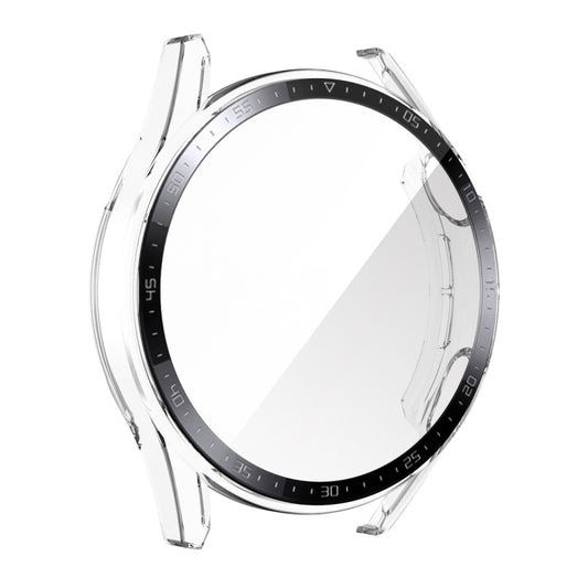 For Huawei Watch GT 3 46mm ENKAY PC Frame + Tempered Glass Protector Case With Scale(Transparent) by ENKAY
