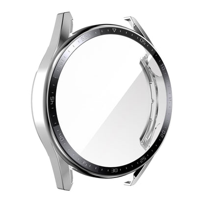 For Huawei Watch GT 3 46mm ENKAY PC Frame + Tempered Glass Protector Case With Scale(Silver) by ENKAY