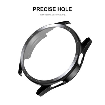 For Huawei Watch GT 3 46mm ENKAY Matte PC Frame + Tempered Glass Protector Case With Scale(Black) by ENKAY
