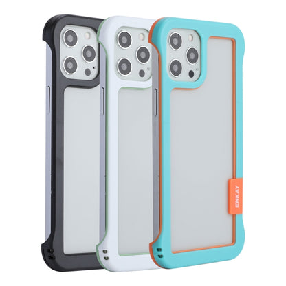For iPhone 12 Pro Max ENKAY Frameless Hollow Shockproof PC Case(White) by ENKAY