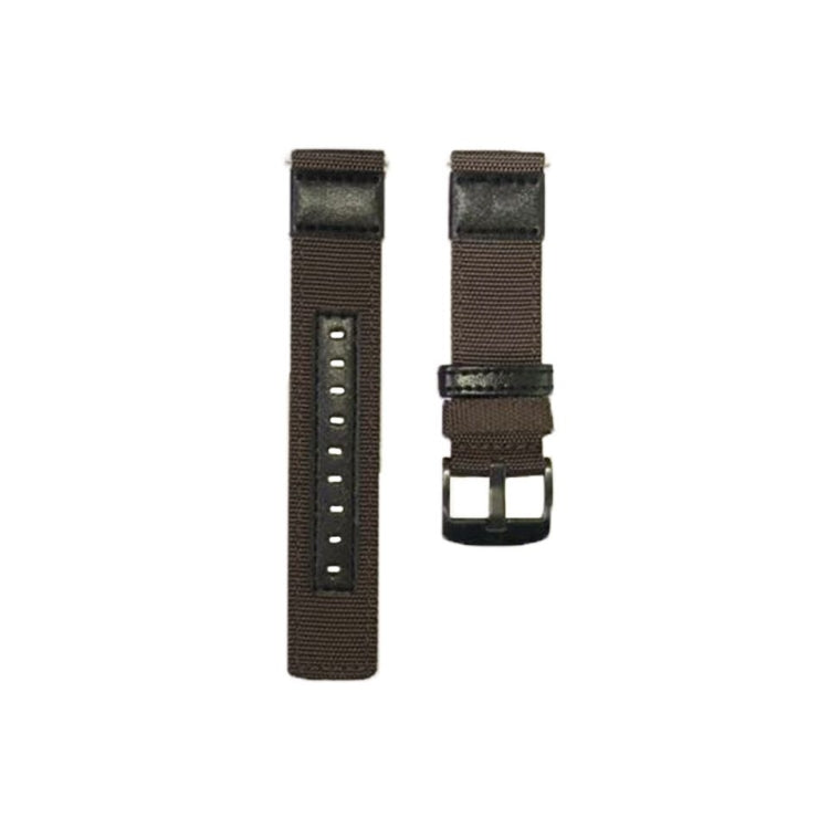 For Samsung Galaxy Watch4 44mm Wear-Resistant Canvas Watch Band(Brown) by bashfashion