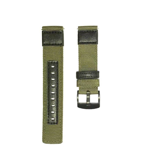 For Samsung Galaxy Watch4 44mm Wear-Resistant Canvas Watch Band(Green) by bashfashion