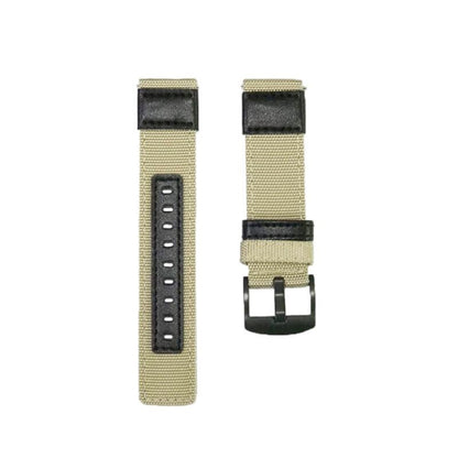 For Samsung Galaxy Watch4 44mm Wear-Resistant Canvas Watch Band(Khaki) by bashfashion