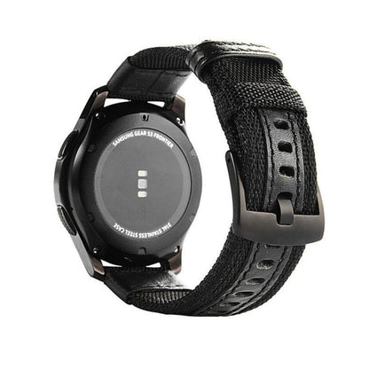 For Samsung Galaxy Watch4 44mm Wear-Resistant Canvas Watch Band(Green) by bashfashion