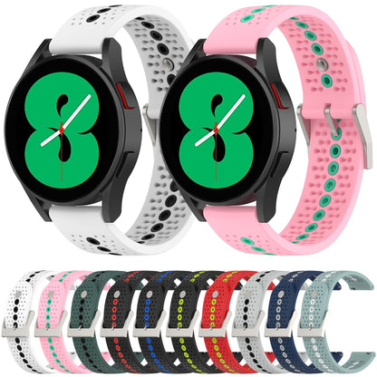 For Samsung Galaxy Gear Sport Two-Color Silicone Breathable Watch Band(Black+Orange) by bashfashion