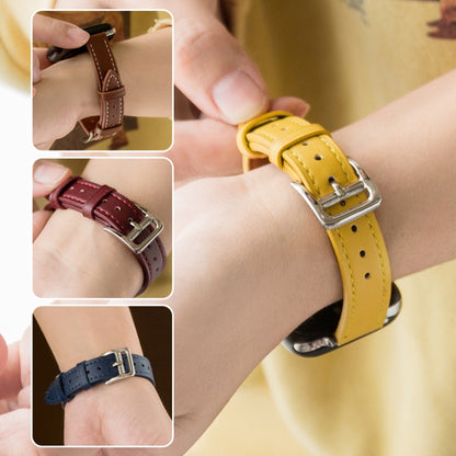 Microfiber Leather Pin Buckle Watch Band For Apple Watch Ultra 49mm&Watch Ultra 2 49mm / Series 9&8&7 45mm / SE 3&SE 2&6&SE&5&4 44mm / 3&2&1 42mm(Beige) by bashfashion