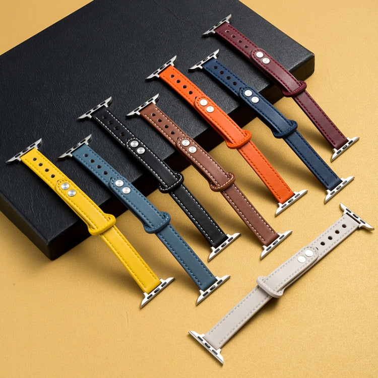 Microfiber Leather Double Buckle Watch Band for Apple Watch Series 9&8&7 41mm / SE 3&SE 2&6&SE&5&4 40mm / 3&2&1 38mm (Light Blue) by bashfashion