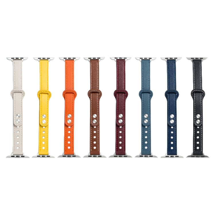 Microfiber Leather Double Buckle Watch Band for Apple Watch Ultra 49mm&Watch Ultra 2 49mm / Series 9&8&7 45mm / SE 3&SE 2&6&SE&5&4 44mm / 3&2&1 42mm (Dark Blue) by bashfashion