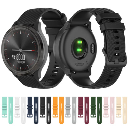 For Huawei Watch GT2 42mm Checkered Silicone Watch Band(Black) by bashfashion