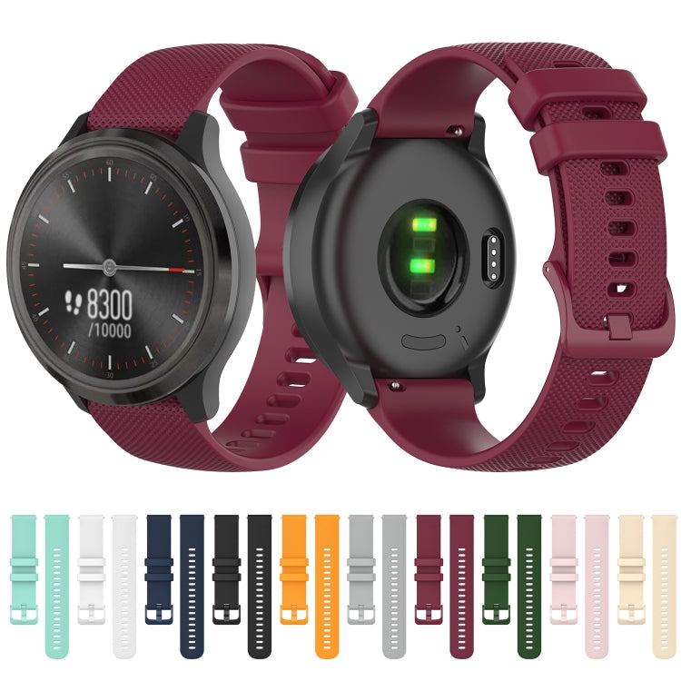 For Huawei Watch GT 2e 22mm Checkered Silicone Watch Band(Wine Red) by bashfashion