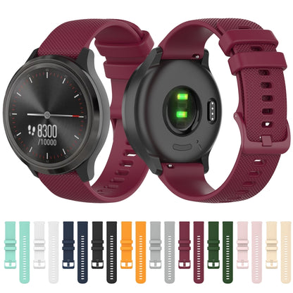 For Huawei Watch GT 2e 22mm Checkered Silicone Watch Band(Wine Red) by bashfashion