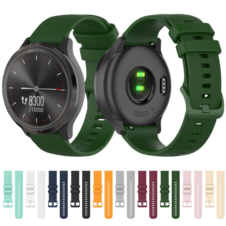 For Huawei Watch GT 42mm / 46mm 22mm Checkered Silicone Watch Band(Beige) by bashfashion