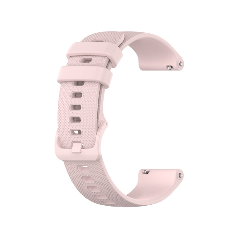 For Samsung Galaxy Watch 4 40mm / 44mm 20mm Checkered Silicone Watch Band(Pink) by bashfashion